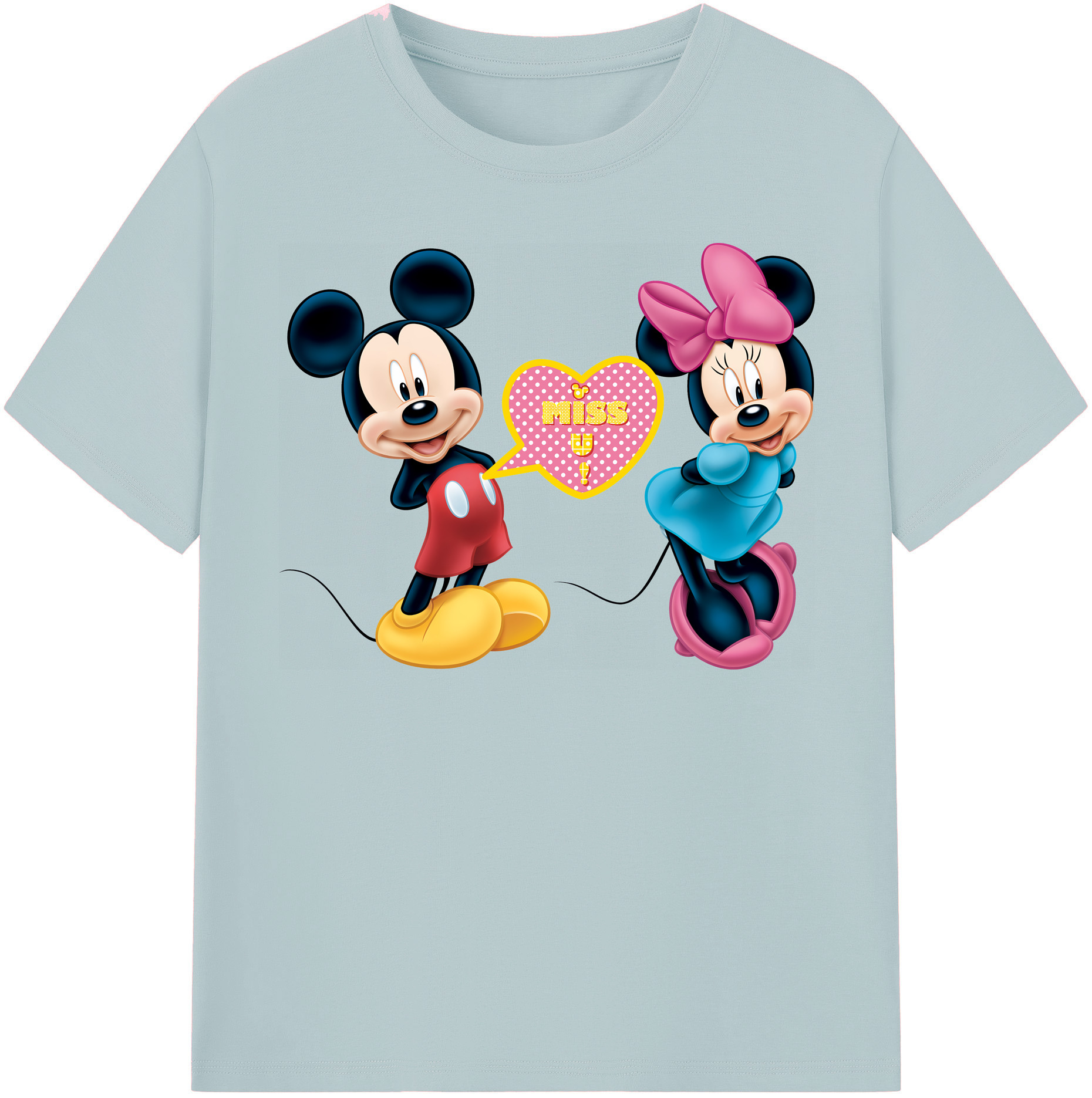 （画像用） ミッキーマウス Mickey Mouse 綿100％半袖Tシャツ（フロントプリント）